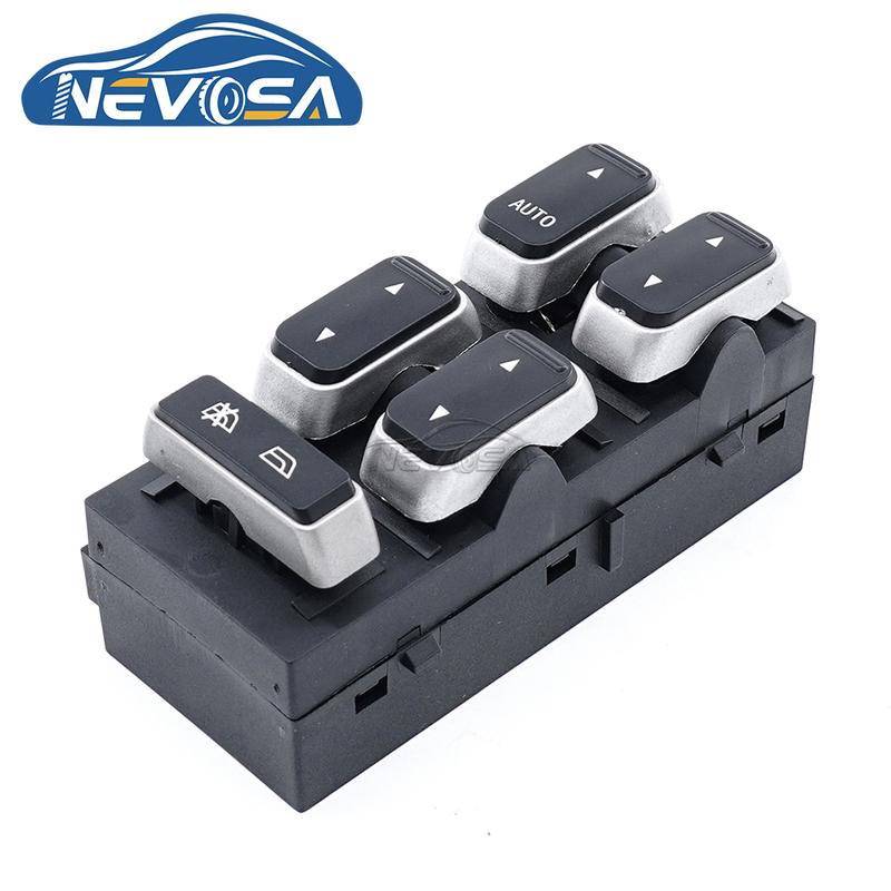 NEVOSA 5W1Z-14529-BA For Ford Lincoln Town Car 2003 2008 Power Window Switch Driver Side Button 11 P 4W1Z14529AA 5W1Z14529BA