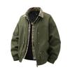Chaqueta de Cuello de Dos Piezas Falsas con Empalme de Cuadrícula para Hombre Talla Grande M-8XL