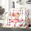 Floral Ballerina Home Custom Blankets Comfortable Soft Lightweight Allseason Multipurpose Blanket For Picnics Sofas Offices Beds Living Rooms Perfect