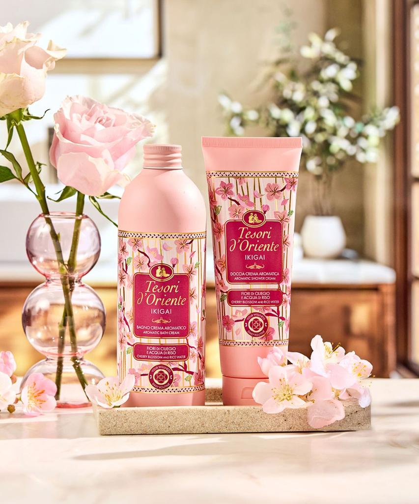 Ikigai (Cherry Blossom) Bath Cream Body Wash 500ml [Free Pump Included]
