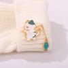 Fishing Cat Badges Alloy Material Enamel Brooch Pins for Bookbags Clothes Decors
