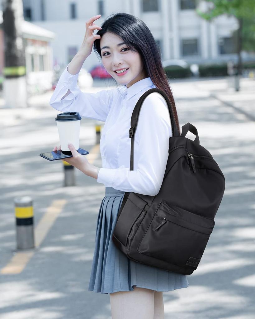 [HOMIEE] Backpack for Women, Lightweight, School Bag, Commuting Bag, Adult, A4, High School Student, 15 Pockets, Waterproof, 14-inch PC, Business