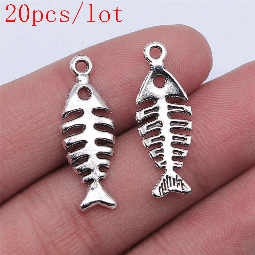 Fish Bone Charms For Jewelry Making Pendant Diy Crafts Accessories