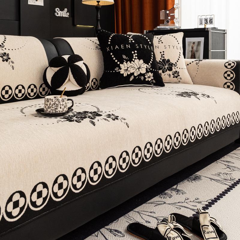 French Retro Wind Sofa Cushion  New Four-Season Universal Single Double Triple Combination Sofa Seat Cushion Non-Slip