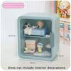 1 Stück Blindbox-Aufbewahrungsbox, handgefertigte Displaybox, Ornamente, transparente Bausteine, staubdichtes Regal, Rahmen, Schrankbox