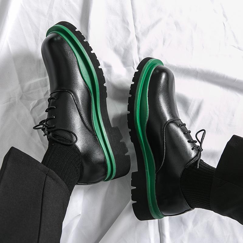 Pánská móda zvyšující výšku silná podrážka módní outdoorová trendy barevný blokování ležérní obuv ležérní párty formální šaty pánská obuv