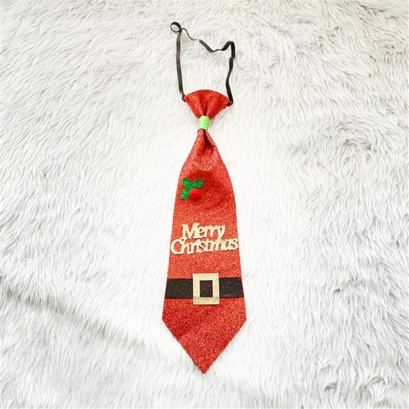 Festive Pre-tied Necktie Nonwoven Fabric Easy Wear Holiday Costume Accessory For Adults Kids