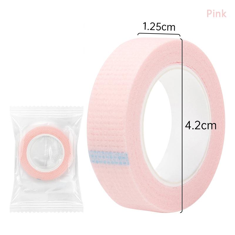 

4,5 м/рулон Лента для наращивания ресниц, безворсовая, дышащая, из нетканого материала, клейкая, медицинская бумажная лента для патчей для накладных ресниц, инструменты для макияжа розовый