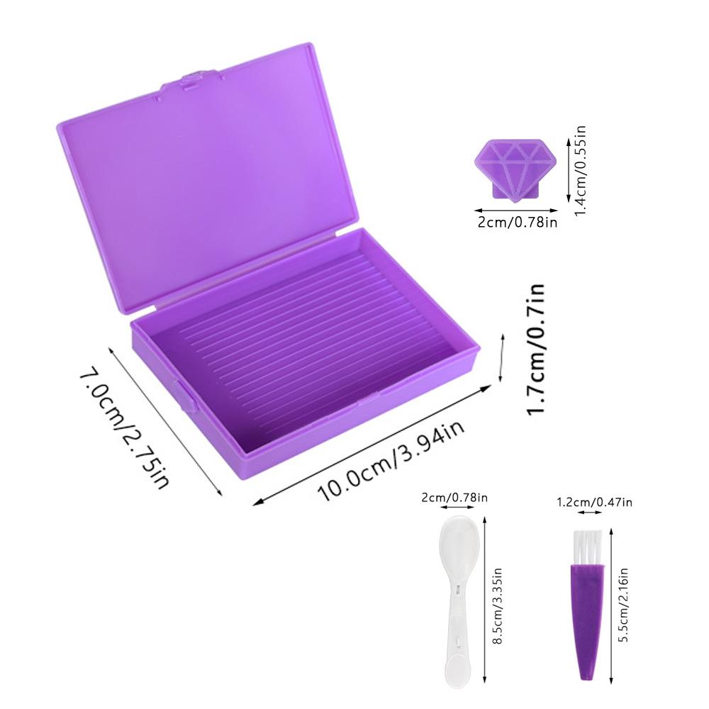 New Macaroon Colour DIY Multifunctional Diamond Painting Tray, Flip-Top Diamond Storage Tray Box, Easy To Place The Diamonds