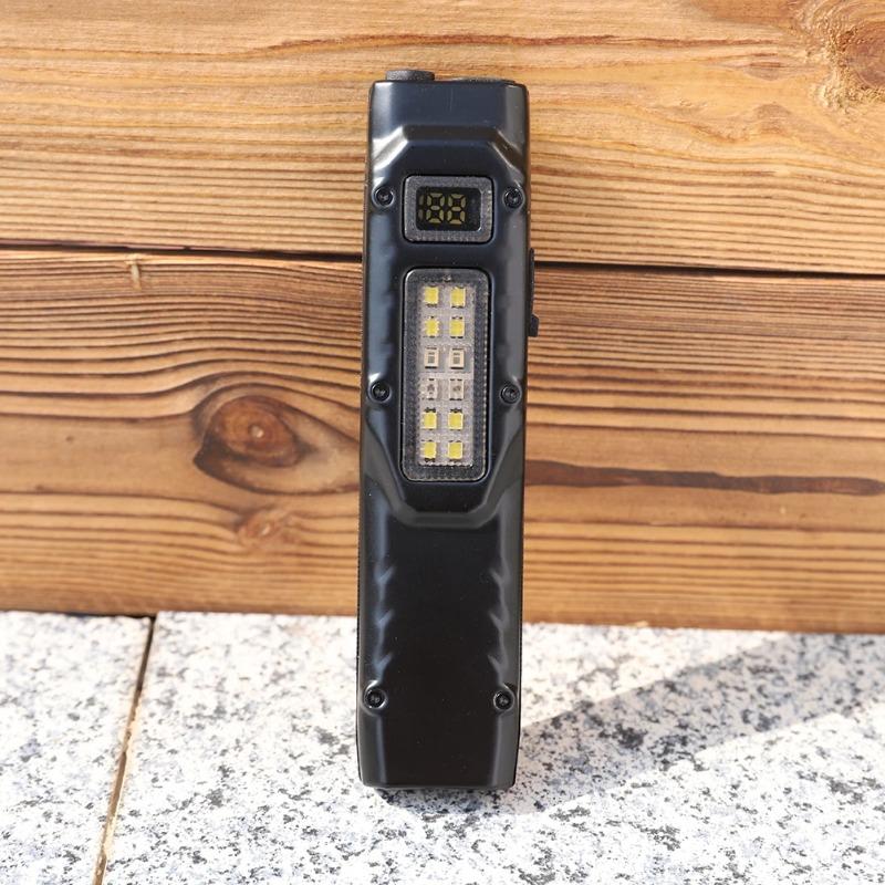 LED Ultra-Schlank-Taschenlampe mit Stiftclip Superhelle Taschenlampe USB-Aufladung Outdoor-Notlicht für Wandern im Freien