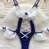 Damen Cosplay Sinnliche Unterwäsche Bodys Frauen Kawaii Backless Aushöhlen Kurze Strampler Weibliche Bogen Erotische Dessous Sexy Playsuits 2024