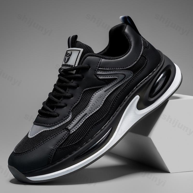 Fashion Men's 2025 Autumn New Mesh Running Sports Shoes Trendy Versatile Comfortable Casual Thick Bottom Heightening Retro Men's Shoes
