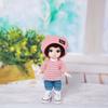 Dress Up Doll Clothes Knitted Hat Doll Jeans Pants Dolls Accessories Doll T-shirt  Bjd Doll
