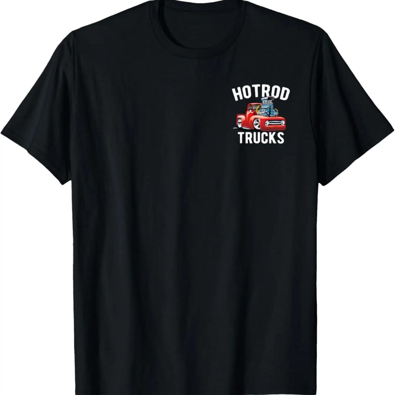 

Hotrod Trucks Forever Cartoon Classic Truck Design T-Shirt S чёрный