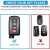 Key Fob Shell Case for Toyota Avalon Camry Corolla RAV4 Highlander Sequoia 2011 2012 2013 2014 2015 2016 2017 2018 2019 Keyless Entry Remote Control