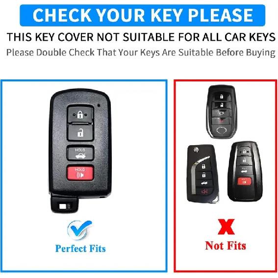 Key Fob Shell Case for Toyota Avalon Camry Corolla RAV4 Highlander Sequoia 2011 2012 2013 2014 2015 2016 2017 2018 2019 Keyless Entry Remote Control