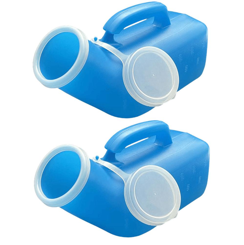 1200 ml Urinflasche Auslaufsicher Tragbares Urinal Kunststoff Männer Bettpfanne Flasche mit Deckel für Auto Ältere und Inkontinenz