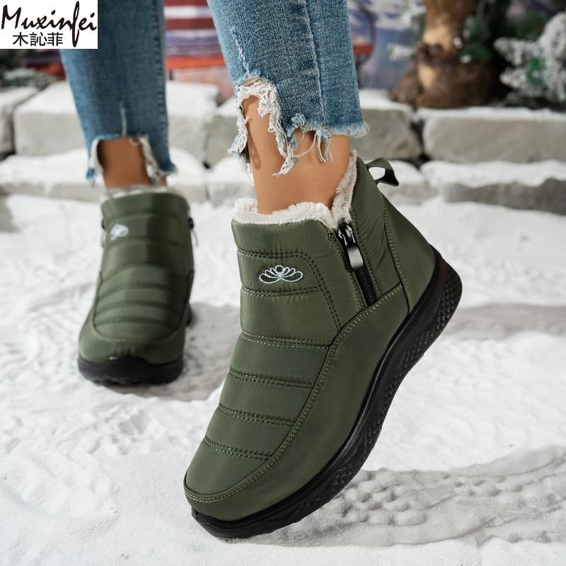Fashion Women's Winter Boots Cotton Shoes for Women In 2025 Thick and Warm Snow Boots Plus Size Fashion Women's Short Boots 35-45