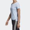 Adidas Training Round Neck Short Sleeve T-Shirt Women Tops Bright-Blue FL8567