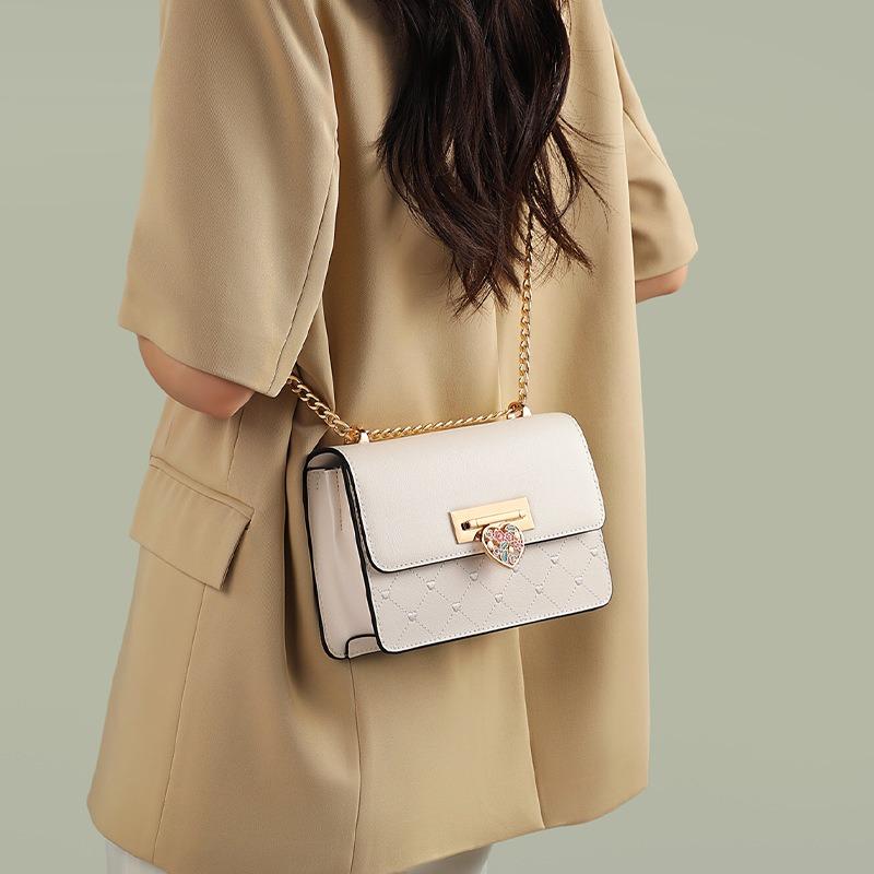 Bag New Summer Women's Bag Fashion Versatile Shoulder Crossbody Bag Premium Versatile Love Small Square Bag