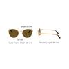 Miu Miu Logo Detail Round Sunglasses Women sunglasses Gold MU55ZS5AK09Z