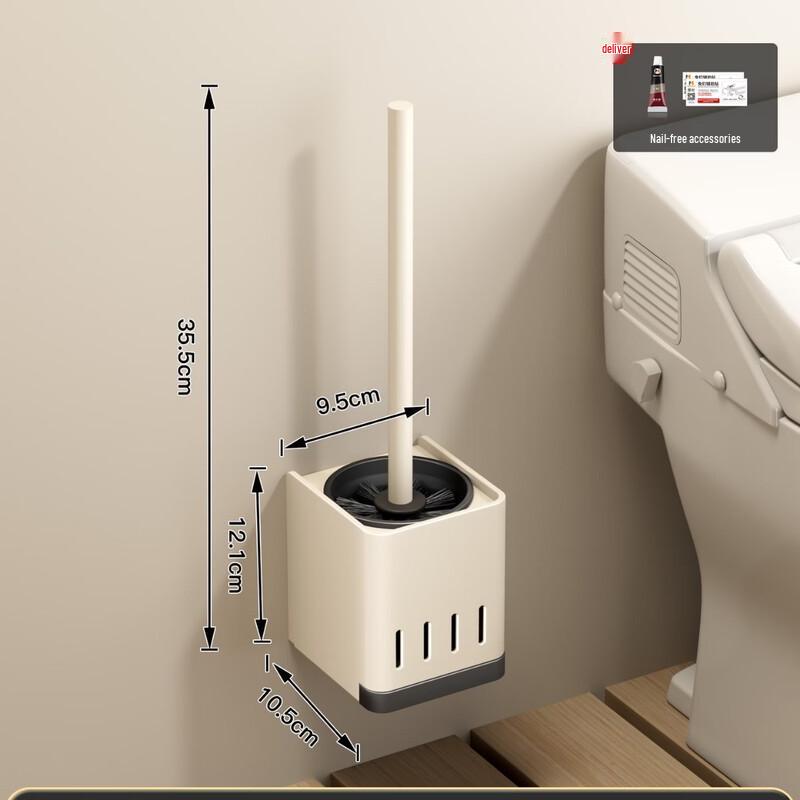 cmaos Wall-Mounted Toilet Brush Set