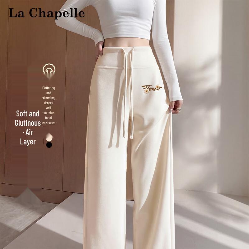 La Chapelle Women s High-Waist Floral Straight Leg Pants L