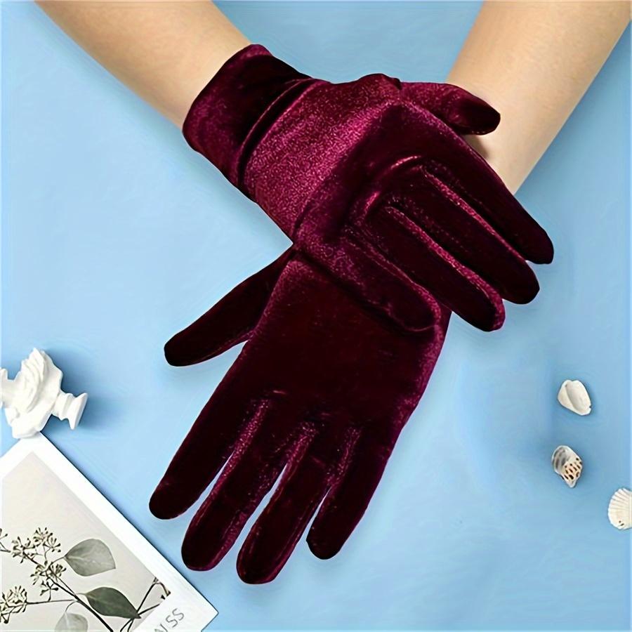 Elegante Damen-Fingerhandschuhe mit geteilten Fingern - Dehnbare thermische Winterhandschuhe aus Nylon mit vollständiger Fingerbedeckung, einfarbiges Design für Ausflüge und kaltes Wetter