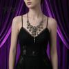 Accessori Estetica Oscura Collana con Teschio e Nappe Multistrato Vintage, Bracciale Collana Horror da Donna per Gioielli di Moda Edgy Donna, Gotico Halloween