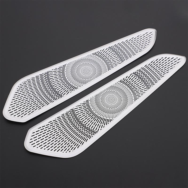 Stainless Steel For Porsche MACAN 2014-2025 Center Console Side Decorative Mesh Cover Sticker Car Interior Accessories