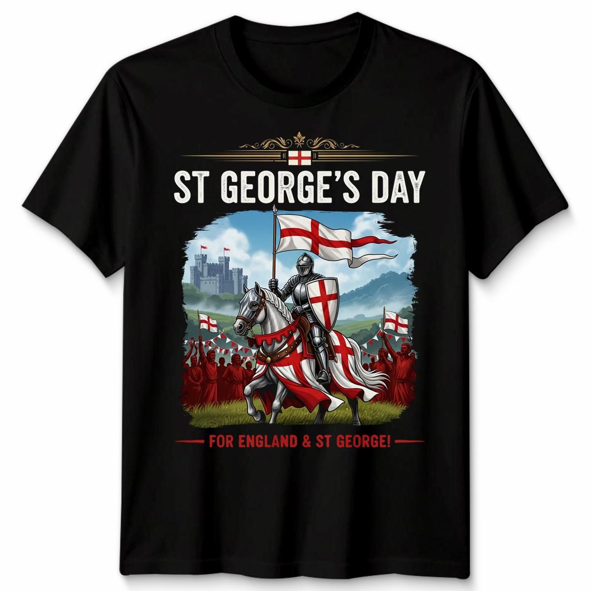 St Georges Day Outfit Idea Unisex Knight Horse Saint George Tshirt S разноцветный