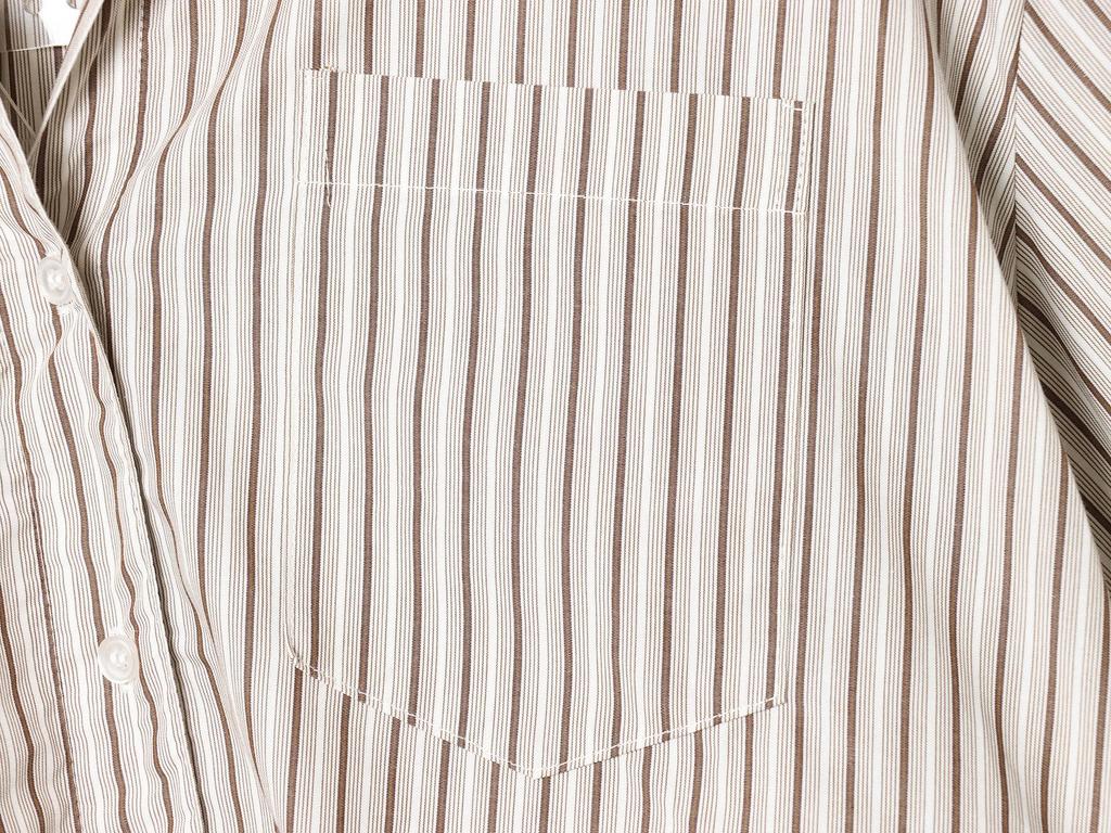 European Spring 2026 Women's Striped Batwing Long Sleeve Loose Shirt