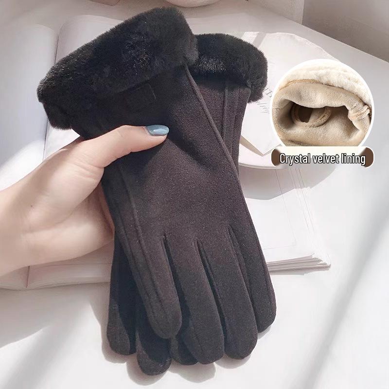 Winter Cycling Windproof Touchscreen Gloves - Fleece-lined, Thick, Five-finger Design, Newcomer Discount