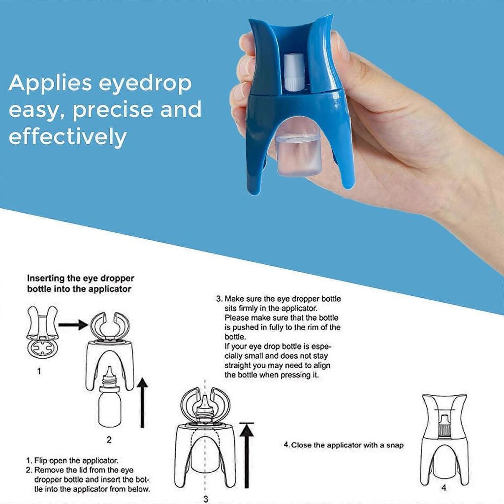 Eye Drop Bottle Dispenser: Portable, Reusable Eye Drop Applicator and Guide Aid for Seniors & Elderly, Bottle Holder Tool
