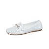 Fashion 2025 Ladies Shoes slip-on Women's High heels Fashion Metal decoration new plus size Light soft bottom comfortable flat low heels