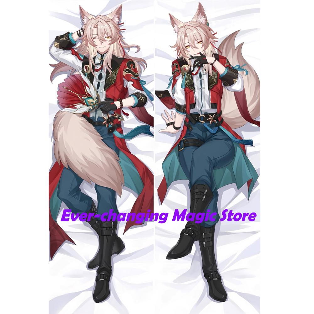 

Honkai star Rail Jiaoqiu Dakimakura Обнимающая наволочка для тела Otaku 2-сторонний чехол для подушки Peach Skin 2WAY Декор Подарок Peachskin 40X120cm