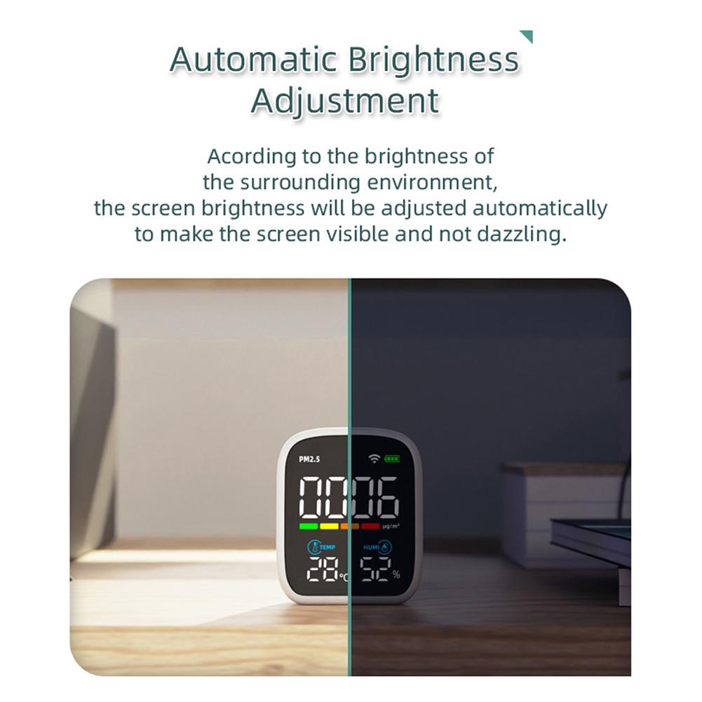 Portable LED Display PM2.5 Detector Multifunctional Temperature and Humidity Test Meter Laser