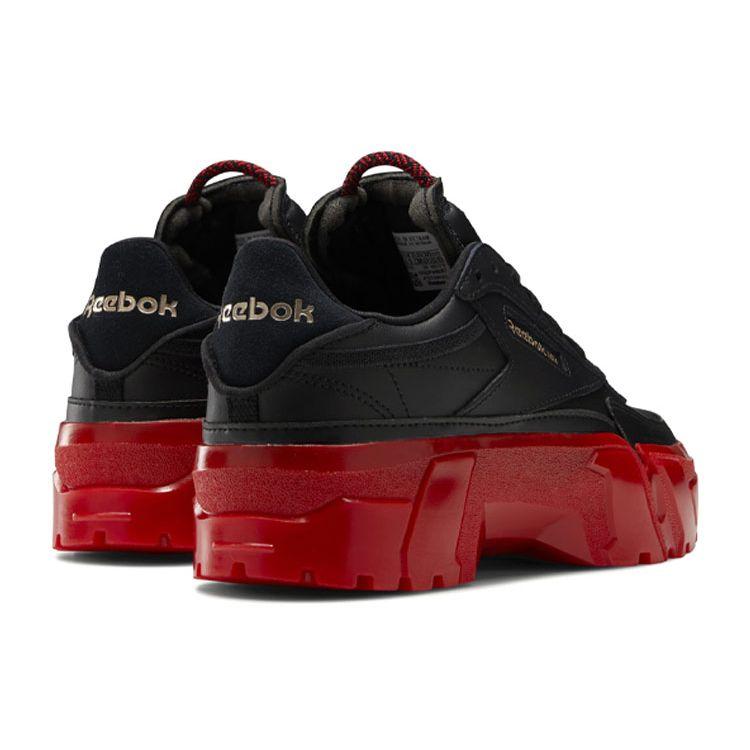 Reebok Club C Cardi B Core Black Vector Red Rose Gold H05179