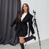 Summer Laoel Loose Tie Waist Cinched Suit Jacket Women's Long Sleeved Thin Jacket Fashion Office Lady Commute Coat