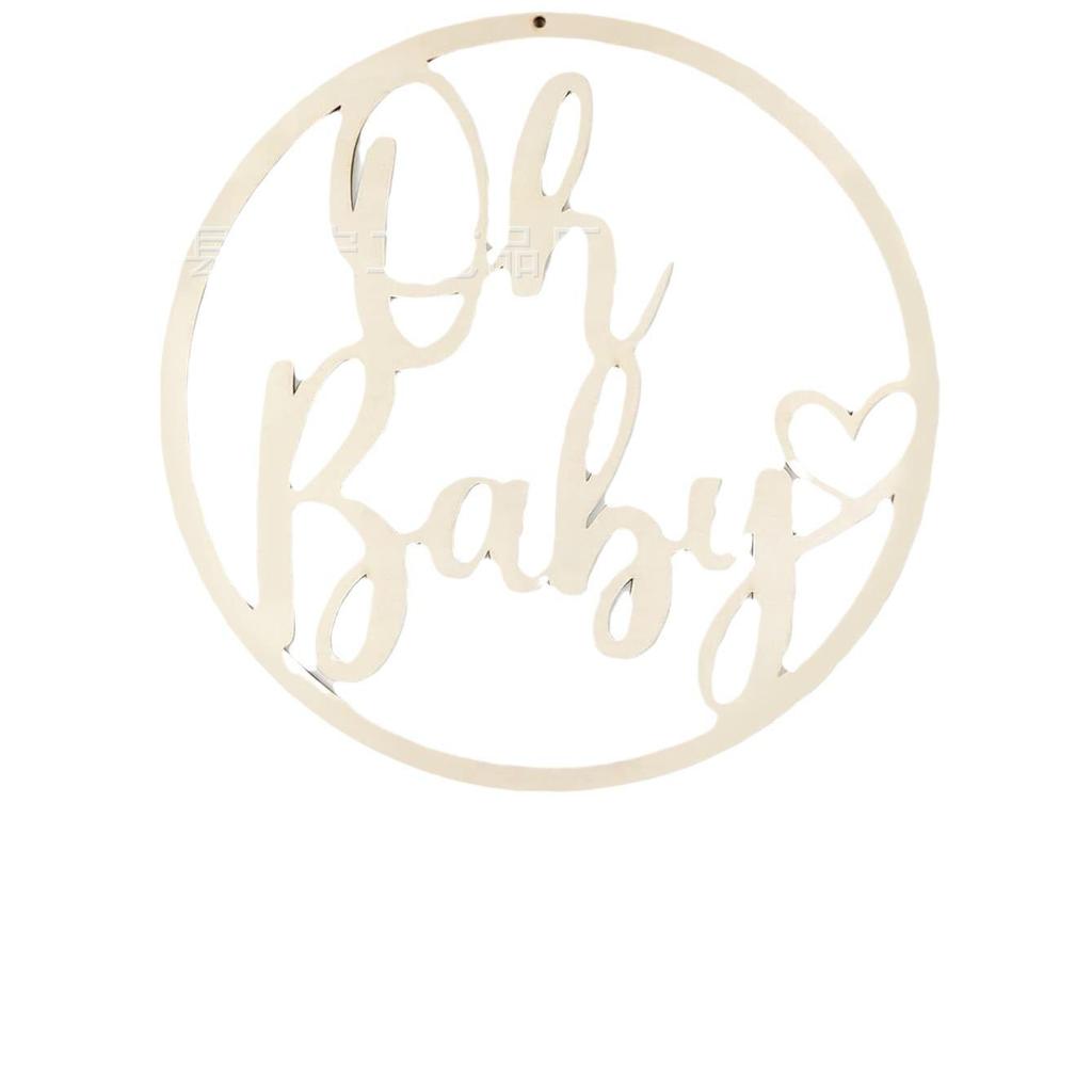 35cm 'Oh Baby' Holzscheiben-Banner für Babyparty oder Geburtstagsdekoration