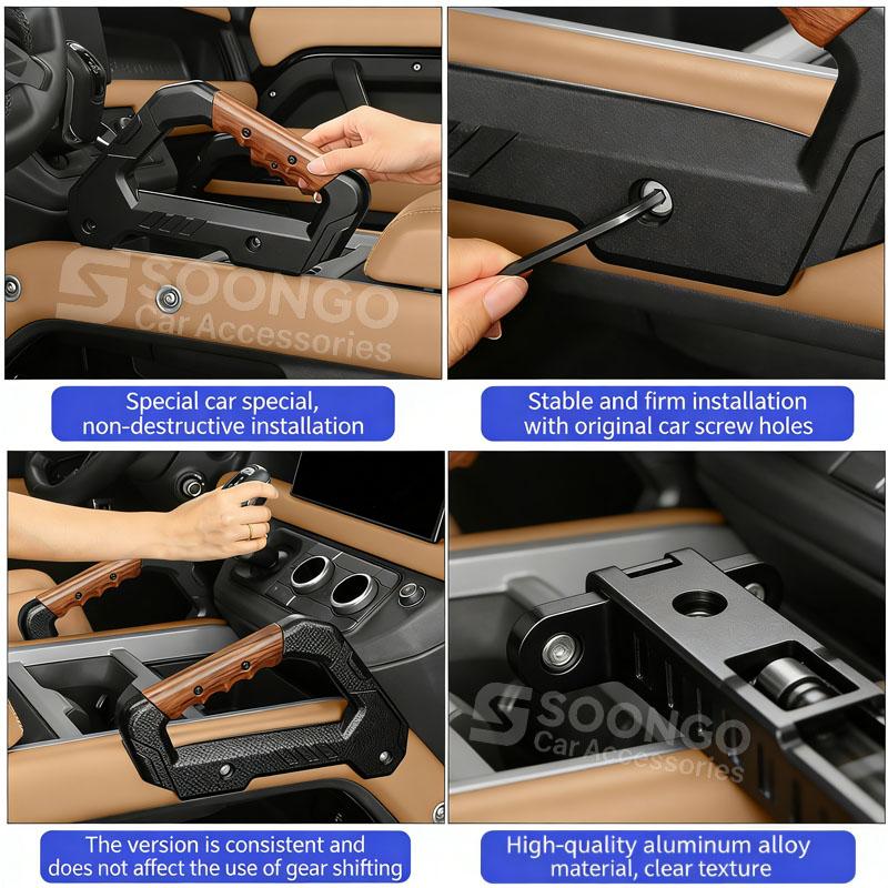 For Land Rover Defender 90 110 130 2020-2026 Car Interior Center Console Side Armrest Handle Grab Bar Trim Accessories