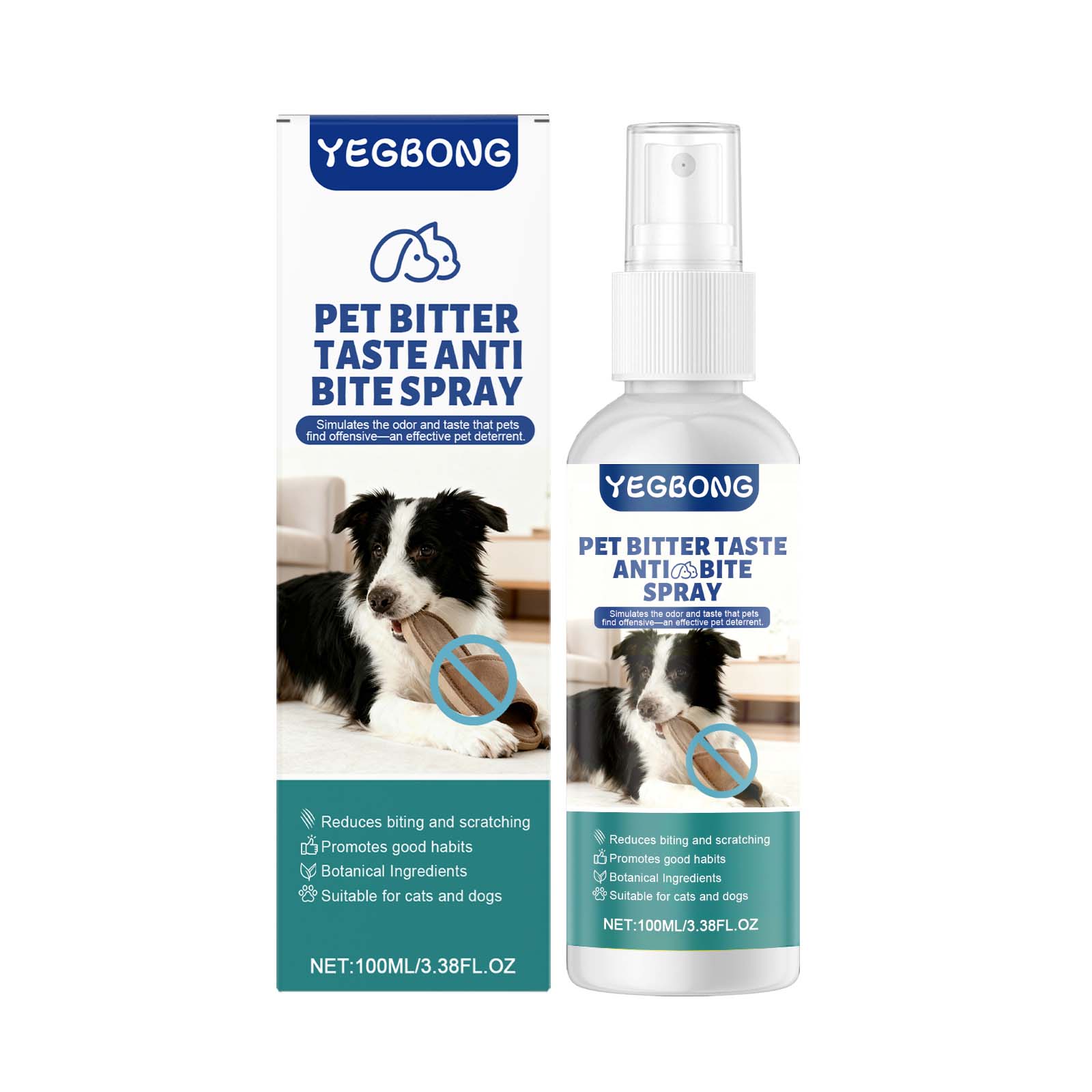 

Pet Anti-Chew Spray - Gentle Formula, Prevents Licking & Chewing on Furniture & Sofas, Daily Training Spray