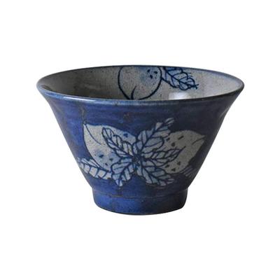 Hasami Ware Rice Bowl with Peach Design 18073 Hasami Ware Rice Bowl with Peach Design 18073