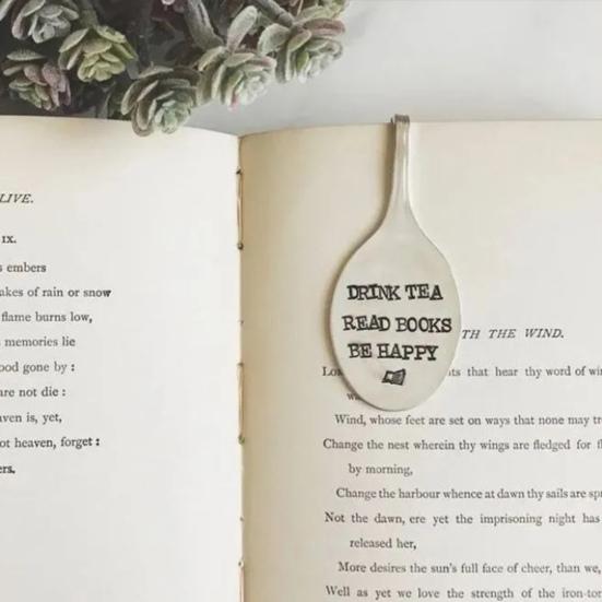 

Причудливая закладка-ложка, забавная прочная закладка для чтения, прочный металл, длительный срок службы, многоразовая забавная закладка-ложка