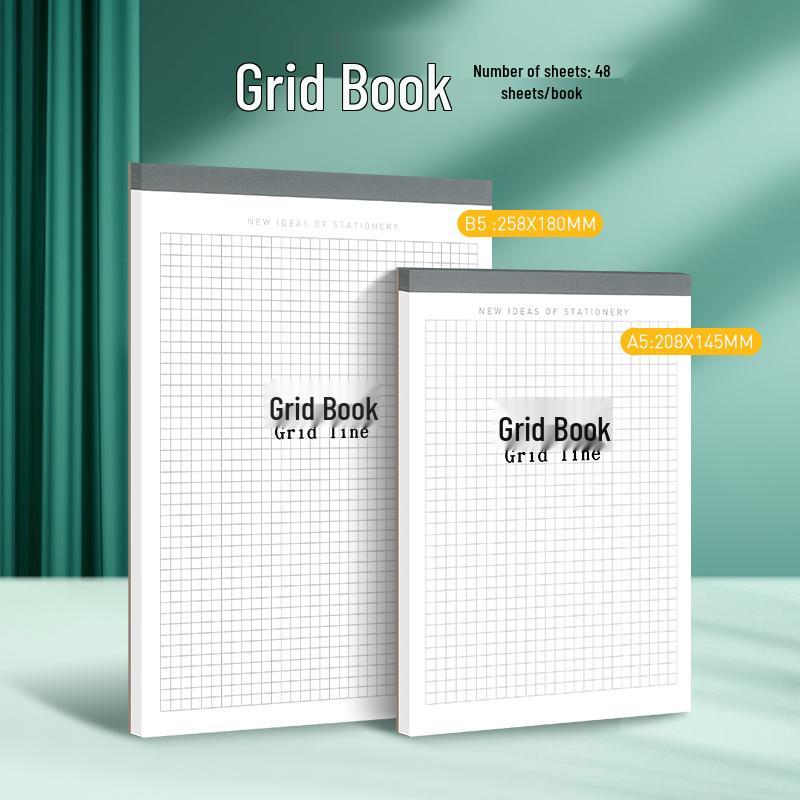 2025 Student Tear-Off Pad: B5 Blank Notebook & A4 Horizontal Line Memo Pad