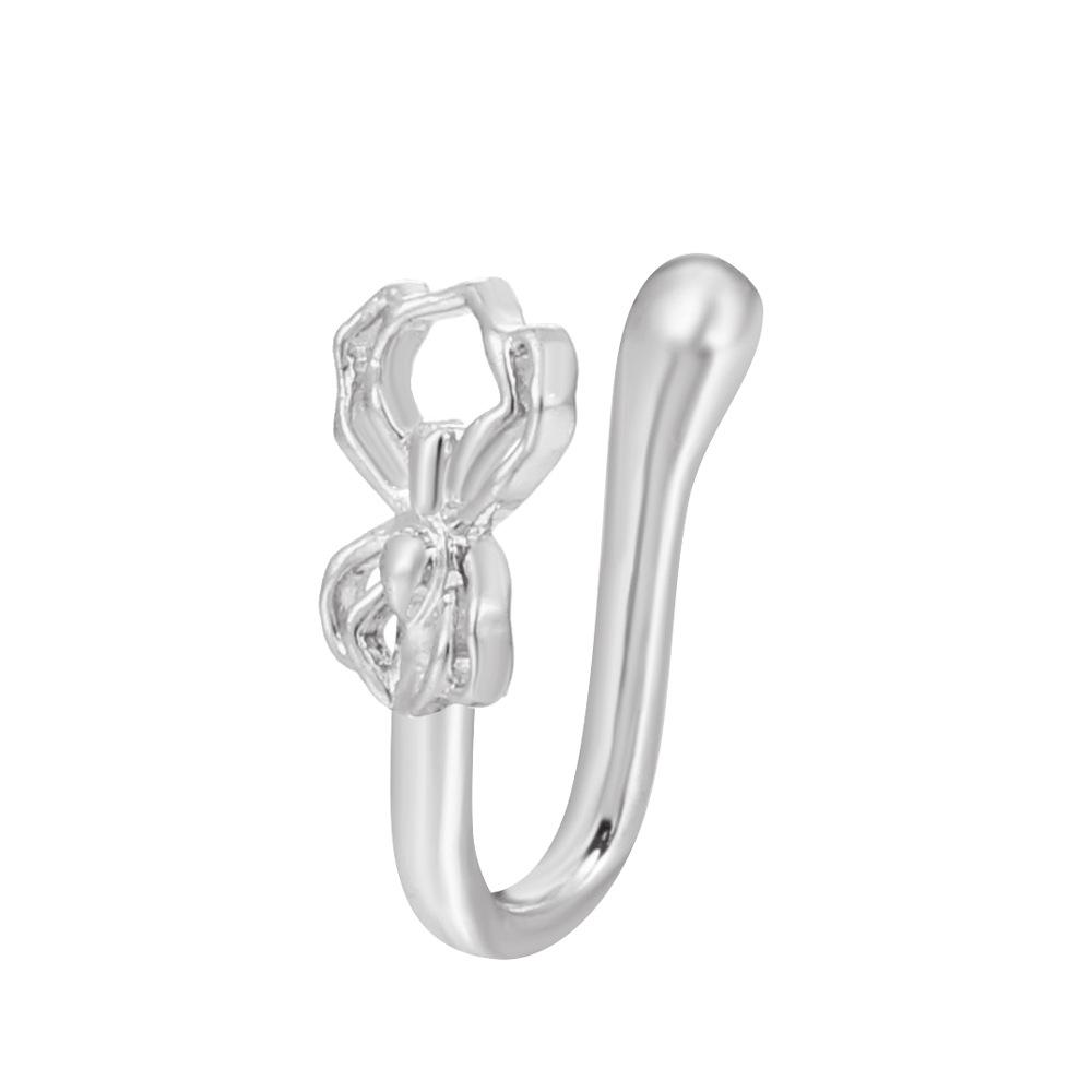Vintage Goldfarbe Drache Schmetterling Fake Nasenring für Frauen Afrika Kupfer Helix U-Form Faux Nasenring Piercing Körperschmuck