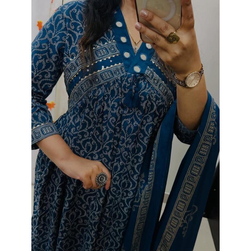 Indian Pakistani Anarkali Kurta Pant Dupatta Set Designer Ethnic Salwar Kameez