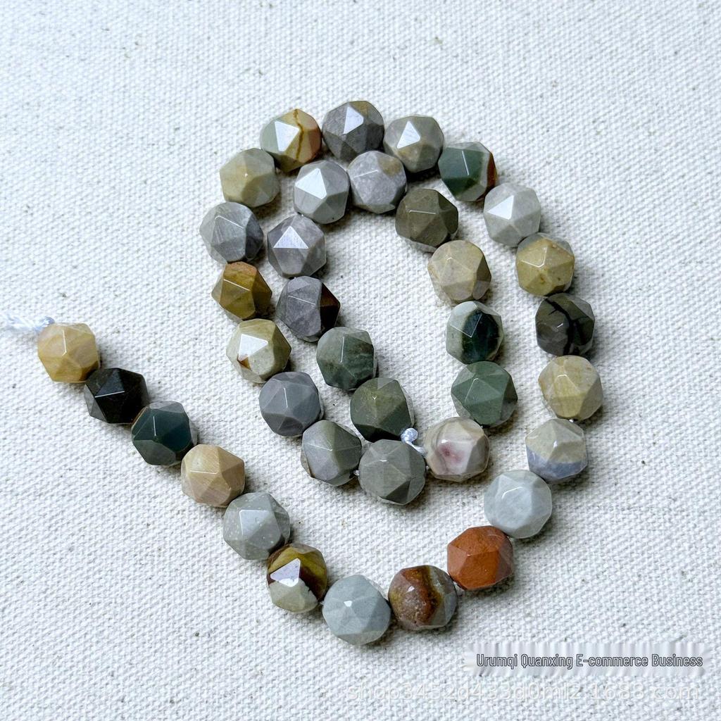 Versatile Diamond-Cut Natural Stone Beads for DIY Jewelry