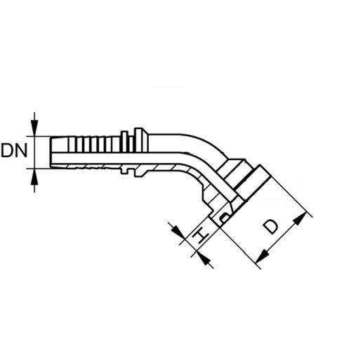Końcówka Sfl 45° Dn16 38.1 3/4" 3000 Psi 4Sp