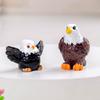 4Pcs Mini Eagle Figurines Miniature Resin Animal Ornaments Mini Bald Eagle Collectibles for DIY Craft Accessories Fairy Garden Decoration